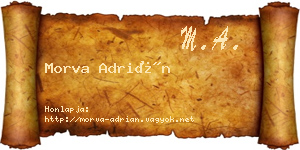 Morva Adrián névjegykártya