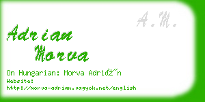 adrian morva business card